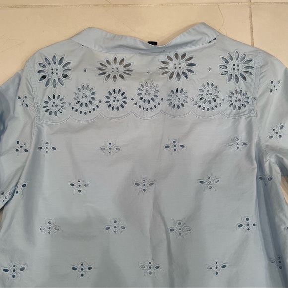 J.Crew Funnelneck Top in Eyelet - Picture 5 of 6